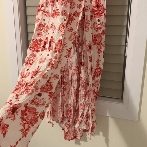 ASOS Floral Dress with Front Slit, Open Back - Picture 3 of 5